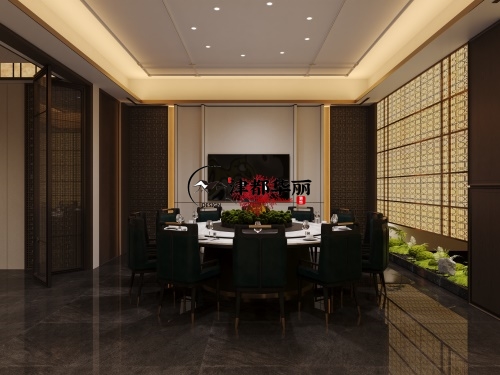 同心会所装修设计项目|津都华丽设计
