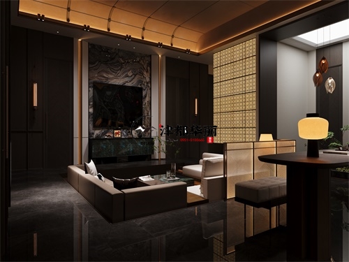 同心会所装修设计项目|津都华丽设计