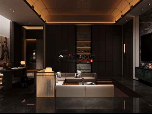 同心会所装修设计项目|津都华丽设计