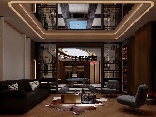 同心会所装修设计项目|津都华丽设计